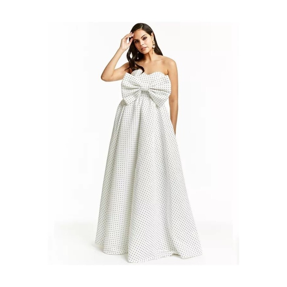 Mestiza New‎ York NEW White Puff Puff Strapless Ball Gown - Women's Size 6